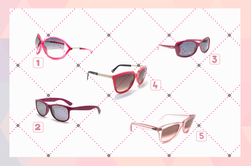 lunettes de soleil rose, lunettes pour femme, tendance automne hiver 2014/2015